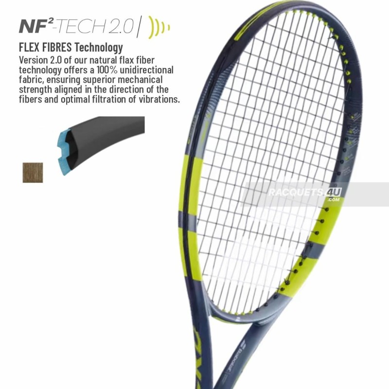 BABOLAT Pure Aero Super Lite Gen 9 Tennis Racquet (Grey/Flue/Yellow, Unstrung)