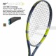 BABOLAT Pure Aero Super Lite Gen 9 Tennis Racquet (Grey/Flue/Yellow, Unstrung)