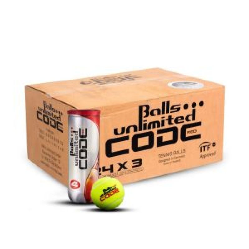 BALLS UNLIMITED Code Red Tennis Ball Carton (72 Balls)