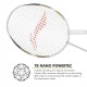 LI-NING Windstorm 78+ Badminton Racquet (White/Gold, Unstrung)