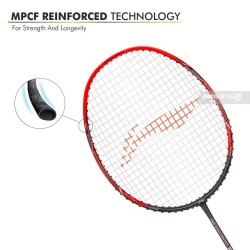 LI-NING 3D Calibar X Boost Badminton Racquet (D.Grey/Red, Unstrung)