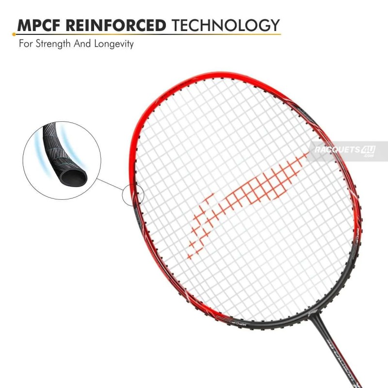 LI-NING 3D Calibar X Boost Badminton Racquet (D.Grey/Red, Unstrung)