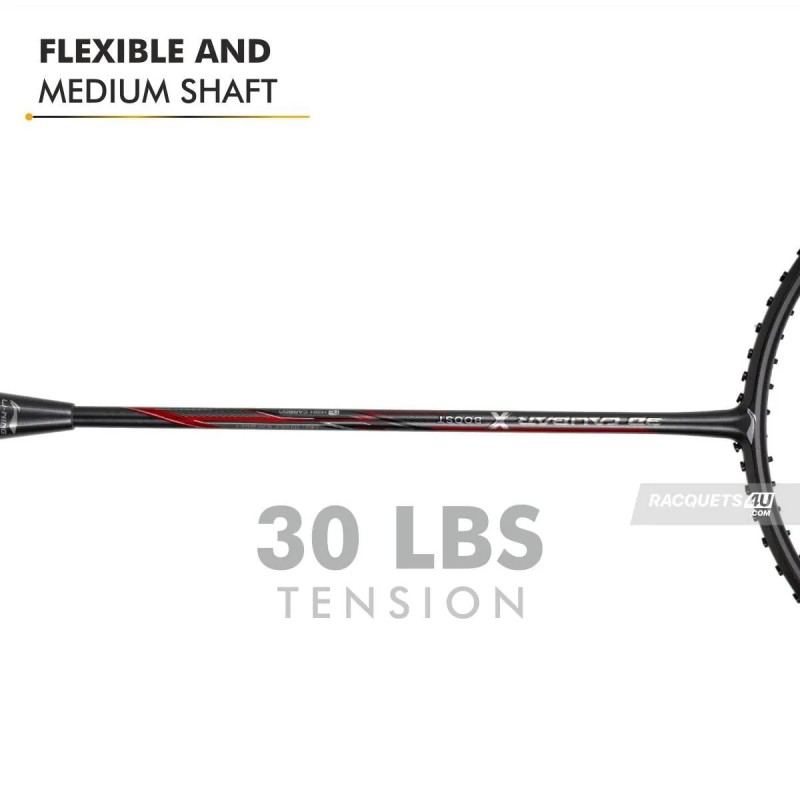 LI-NING 3D Calibar X Boost Badminton Racquet (D.Grey/Red, Unstrung)