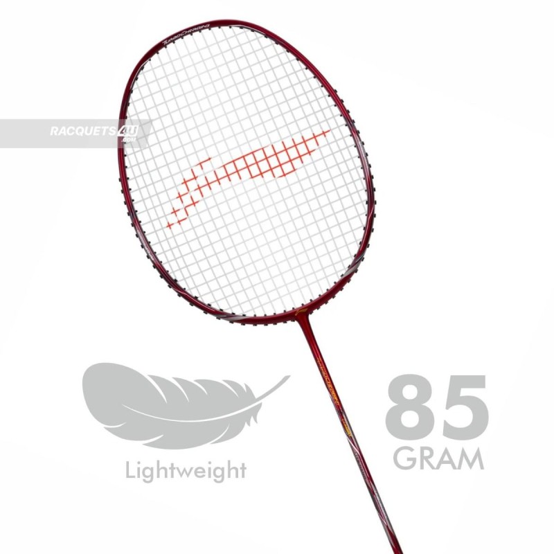 LI-NING Turbo Charging Z Combat Badminton Racquet (G6, Unstrung, Red/Black)