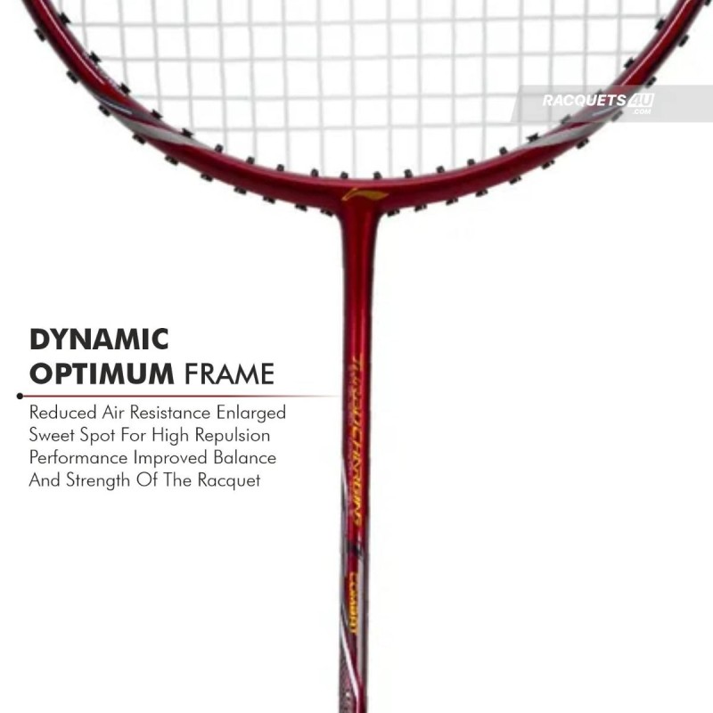 LI-NING Turbo Charging Z Combat Badminton Racquet (G6, Unstrung, Red/Black)