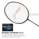 LI-NING 3D Calibar X Combat Badminton Racquet (Black/Lime, Unstrung)