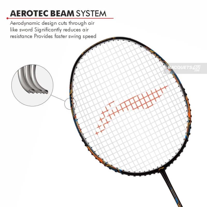 LI-NING Air-Force 78 G3 Badminton Racquet (Merlot/White/Amber, Unstrung)