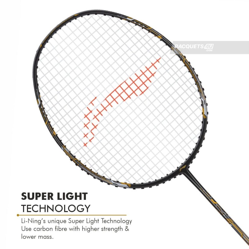 LI-NING Air-Force 80 G3 Badminton Racquet (Dark Grey/Amber/Gold, Unstrung)