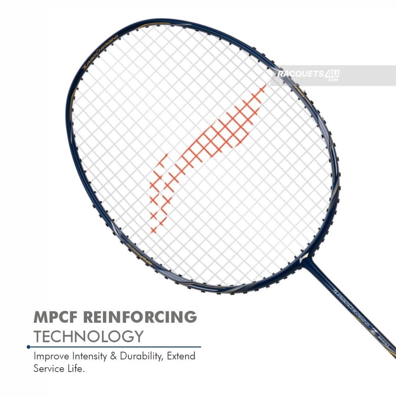 LI-NING Turbo Charging Z Boost Badminton Racquet (Navy/Silver, Unstrung)