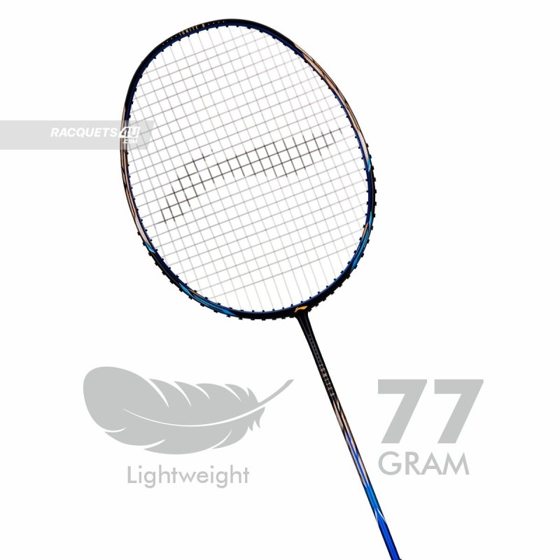 LI-NING Ignite 8 Badminton Racquet (Black/Blue/Old Gold, Unstrung)
