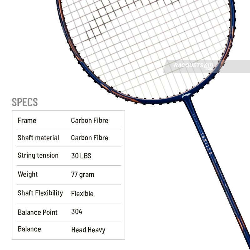LI-NING Ignite 8 Badminton Racquet (Dark Navy/Cooper, Unstrung)