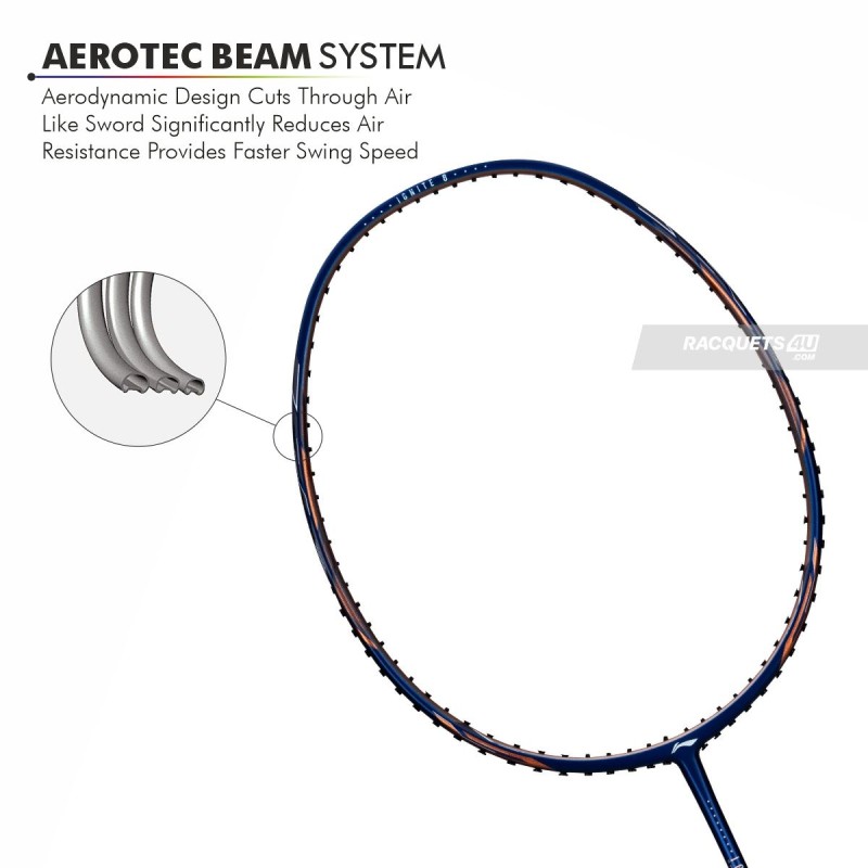 LI-NING Ignite 8 Badminton Racquet (Dark Navy/Cooper, Unstrung)