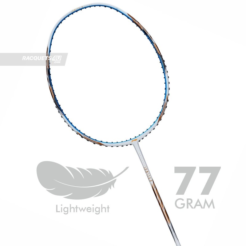 LI-NING Ignite 8 Badminton Racquet (Pearl White/Blue, Unstrung)