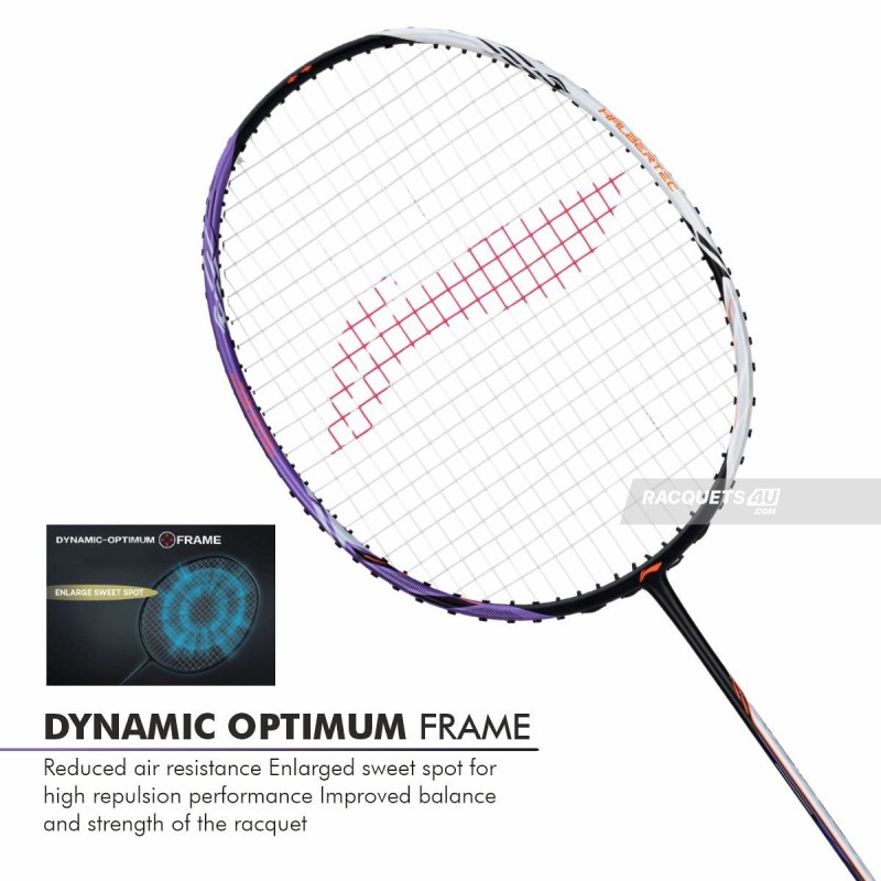 LI-NING Halbertec 5000 Badminton Racquet (White/Purple, Unstrung)