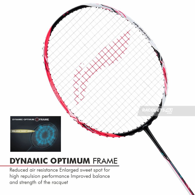 LI-NING Halbertec 4000 Badminton Racquet (Pearl White/Neon Pink, Unstrung)