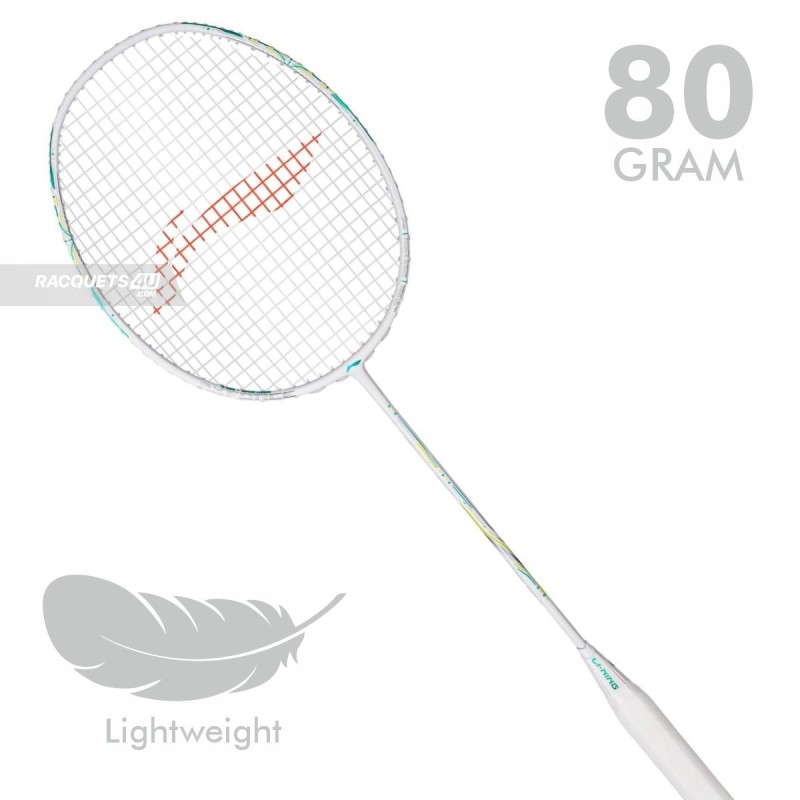 LI-NING AX-FORCE 60 Badminton Racquet (White, Unstrung)
