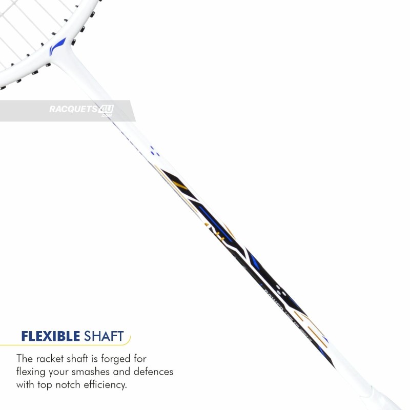 LI-NING AX-FORCE Blast Badminton Racquet (White/Blue Sapphire, Unstrung)
