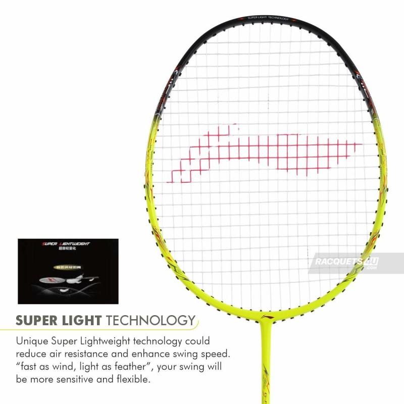 LI-NING G Force 3800 II Superlite Badminton Racquet (Lime/Black, Unstrung)