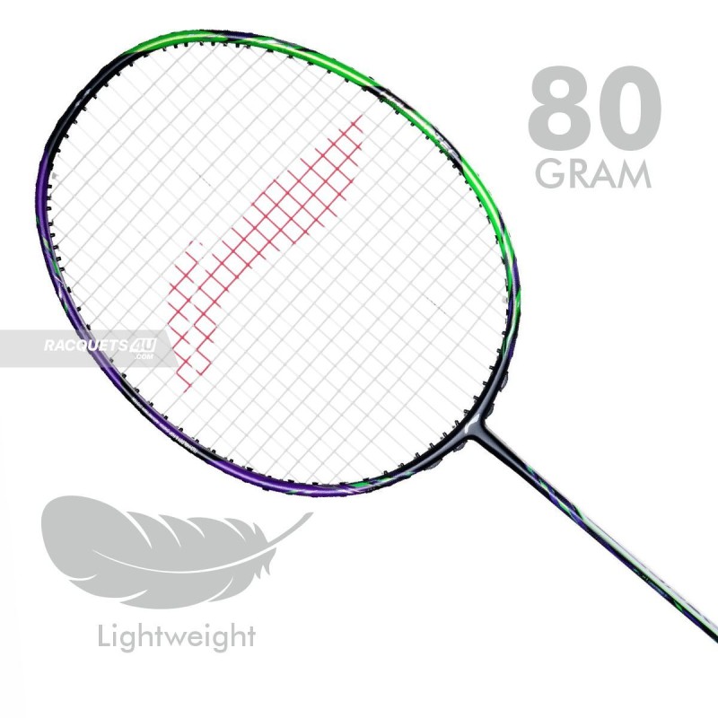 LI-NING Halbertec 9000 Badminton Racquet (Green/Purple, Unstrung)