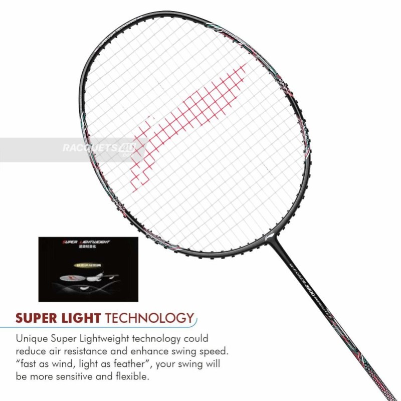 LI-NING G Force 3900 II Superlite Badminton Racquet (Dark Grey, Unstrung)