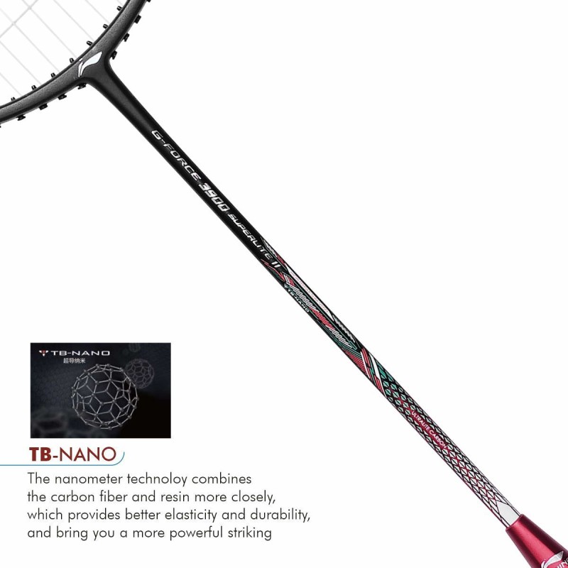LI-NING G Force 3900 II Superlite Badminton Racquet (Dark Grey, Unstrung)