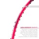 LI-NING Halbertec Motor Pro Badminton Racquet (Black/Pink/White, Unstrung)