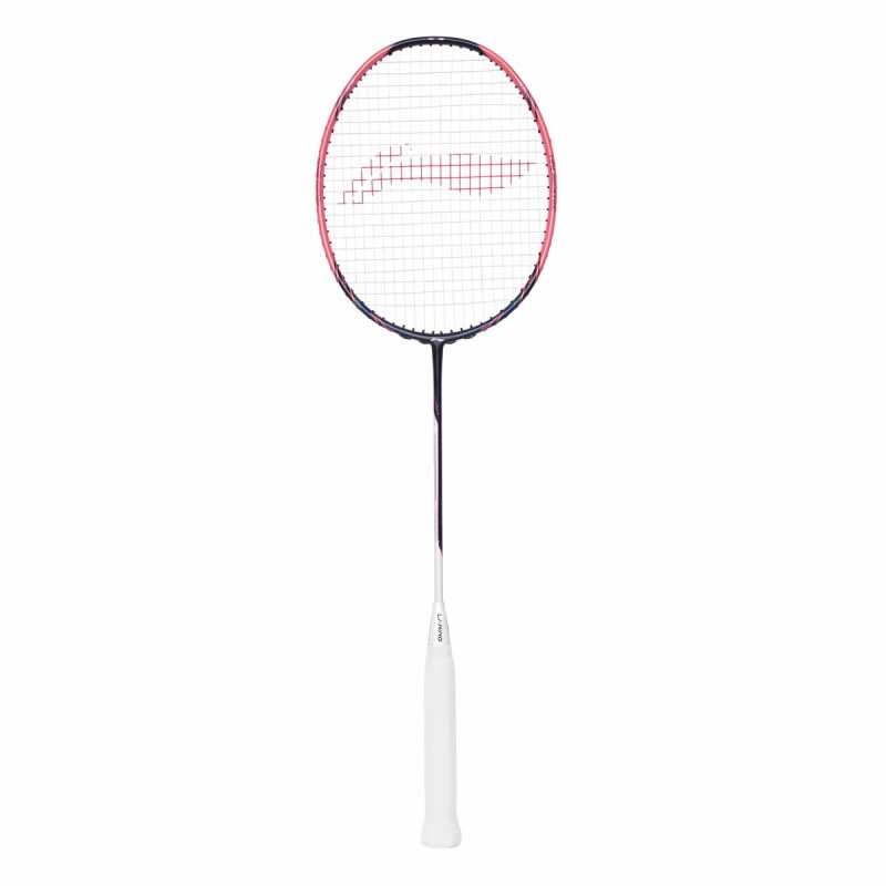 LI-NING Halbertec Motor Pro Badminton Racquet (Black/Pink/White, Unstrung)