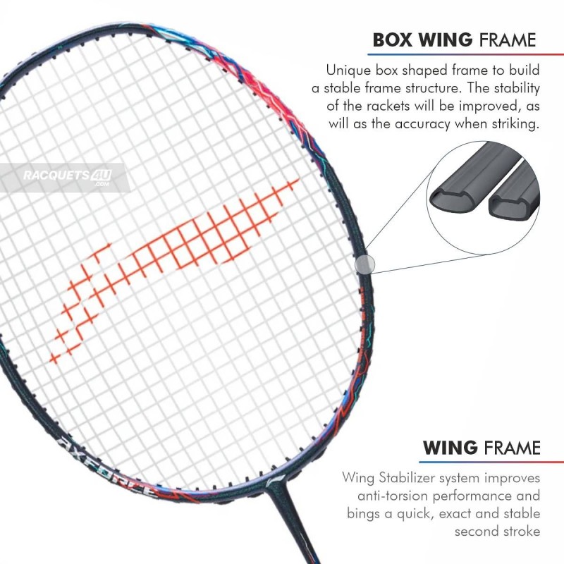 LI-NING AX-FORCE 90 Tiger Max Badminton Racquet (Red, Unstrung)