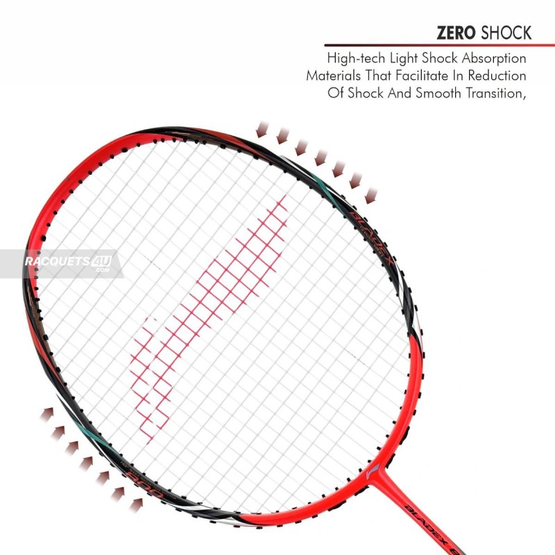 LI-NING Bladex 800 Badminton Racquet (Red/Black, Unstrung)