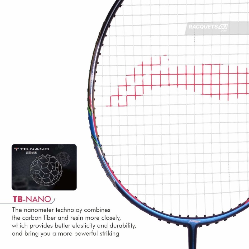 LI-NING Windstorm 72 Badminton Racquet (Navy/Black/Pink, Unstrung)
