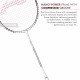 LI-NING Ignite 8 Badminton Racquet (Pearl White/Fire Red, Unstrung)