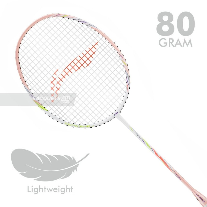 LI-NING Bladex Spiral Badminton Racquet (Light Smoke/Pink, Unstrung)
