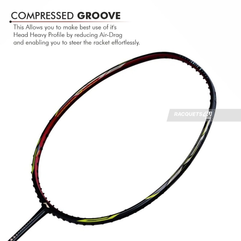 LI-NING Ignite 8 Badminton Racquet (Cool Gray/Bull Red, Unstrung)