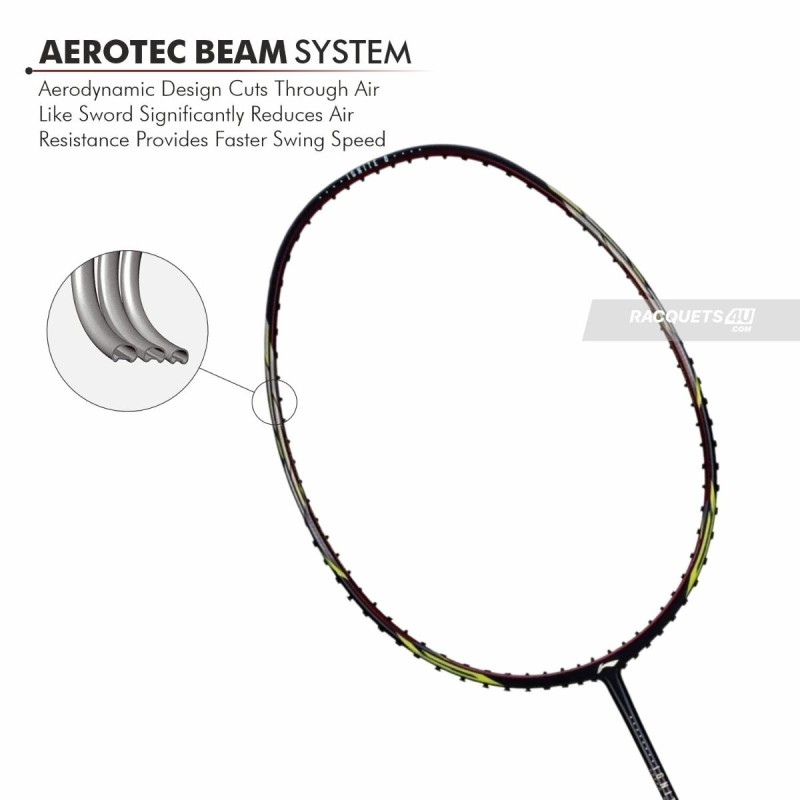 LI-NING Ignite 8 Badminton Racquet (Cool Gray/Bull Red, Unstrung)