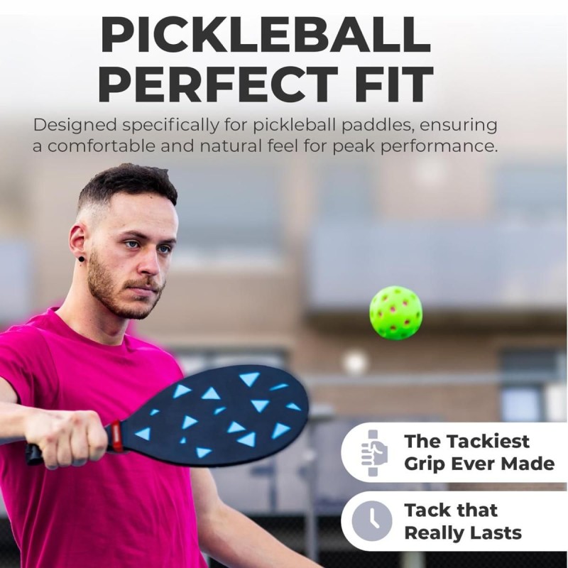 TOURNA Mega Tac Pickleball Overgrip (10 Pack, Blue)
