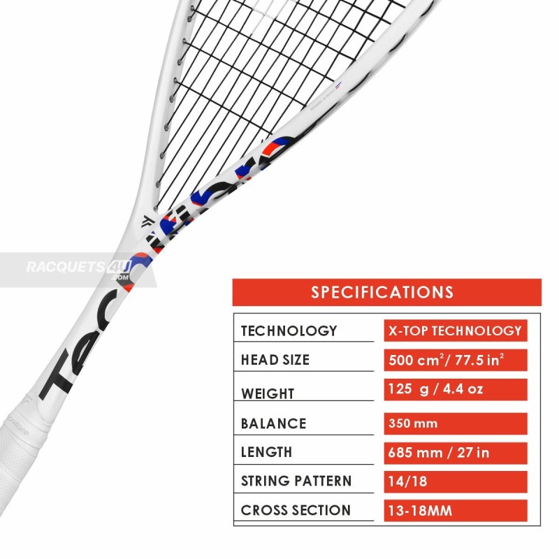 TECNIFIBRE Carboflex 125 X-Top V2 Squash Racquet