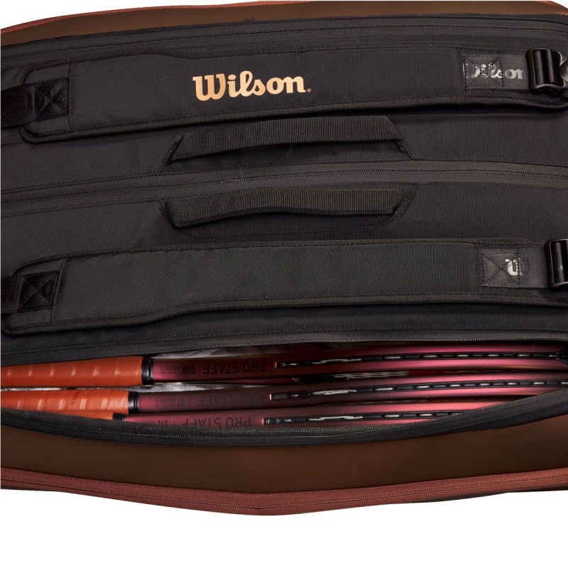 WILSON Pro Staff V14 Super Tour 15R Kitbag (Black/Brown)