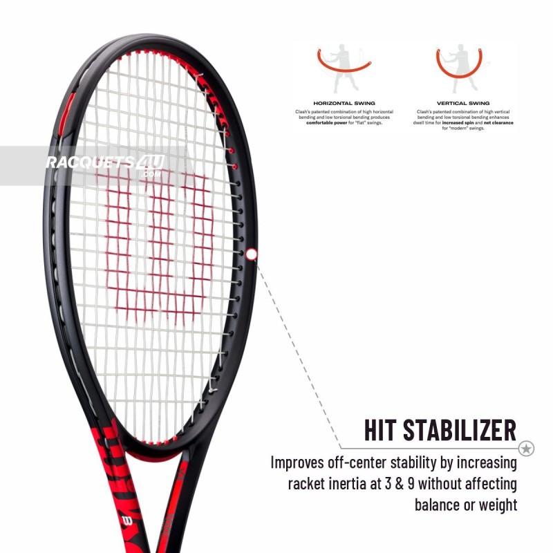 WILSON Clash 100UL V3 Tennis Racquet (265g, Unstrung)