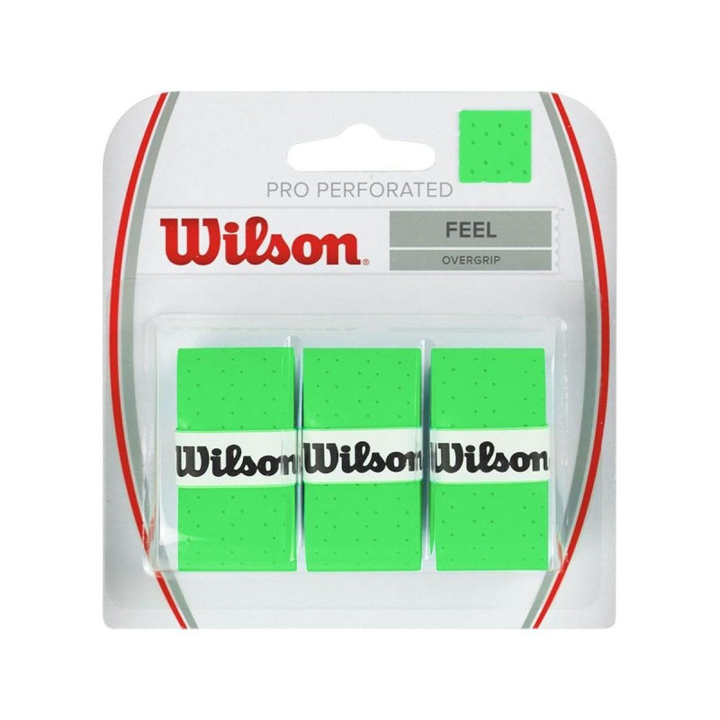 WILSON Pro Perforated Overgrip (Green, 3 pcs)
