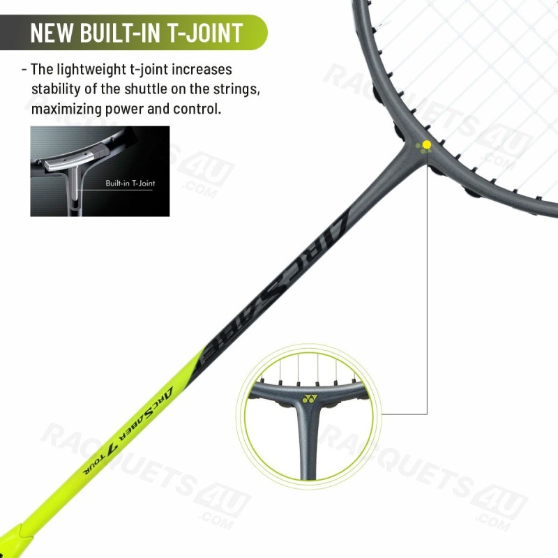YONEX Arcsaber 7 Tour Badminton Racquet (Grey Yellow, Unstrung)