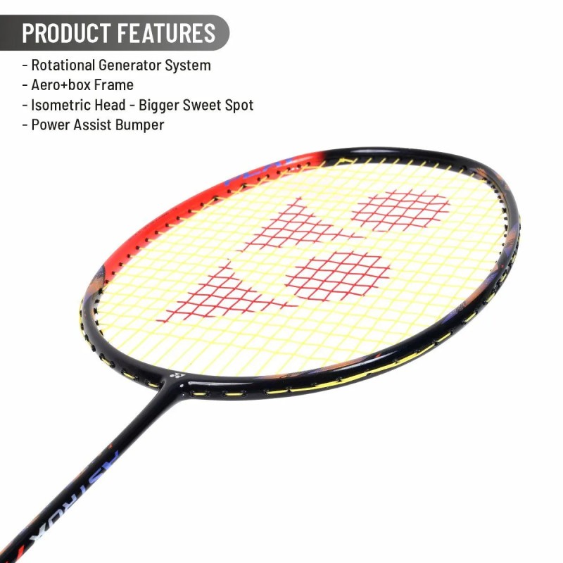 YONEX Astrox 77 Play Badminton Racquet (Strung, High Orange)