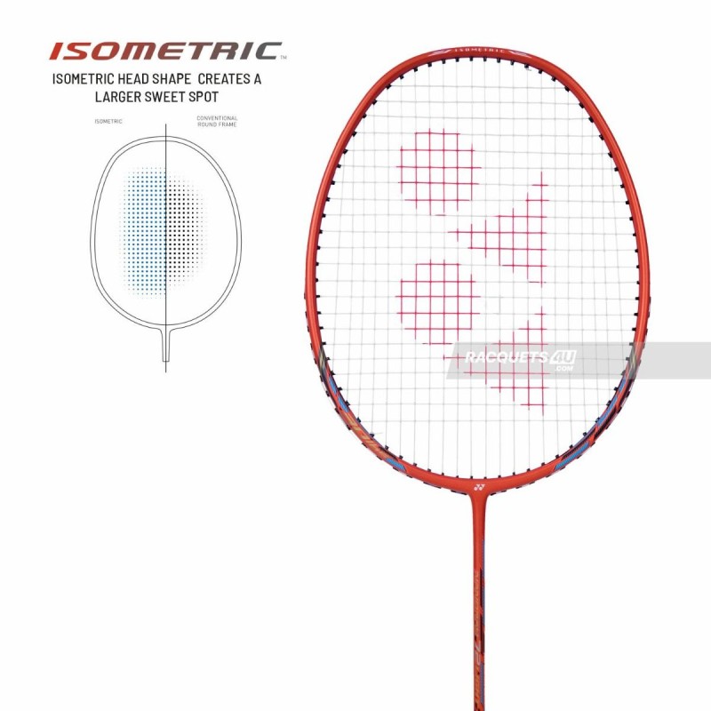 Yonex Nanoray 72 Light Badminton Racquet (Strung, Orange)