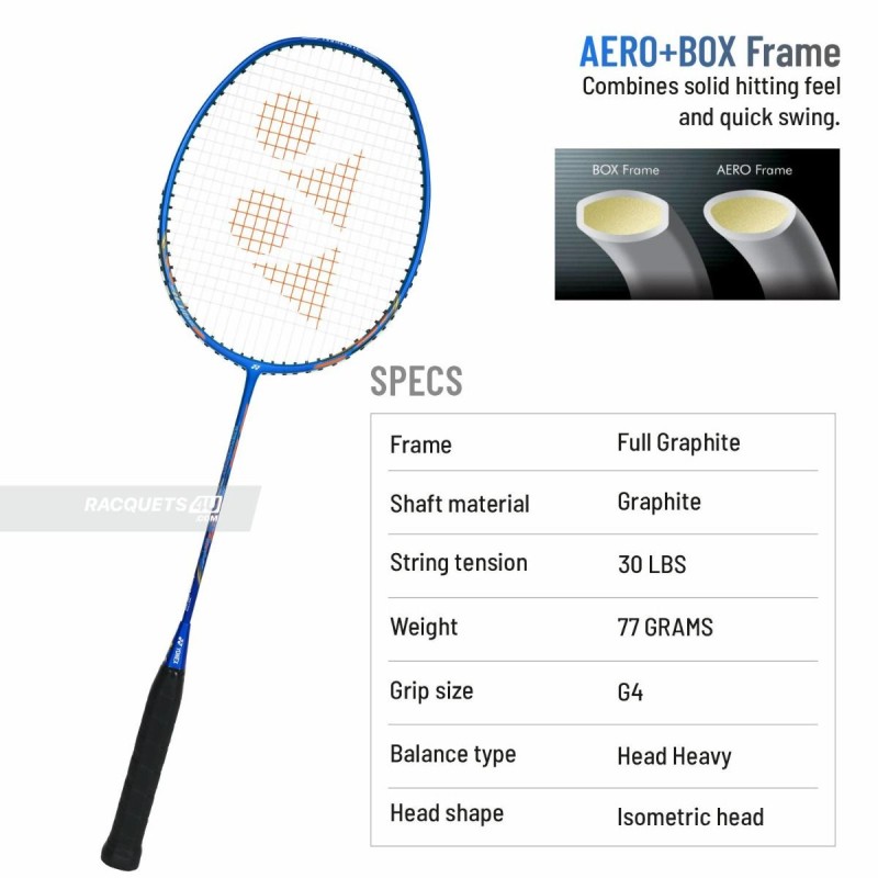 Yonex Nanoray 72 Light Badminton Racquet (Strung, Blue)