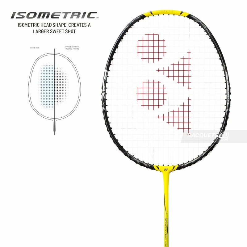 YONEX Nanoflare 1000 Play Badminton Racquet (Strung, Lightning Yellow)