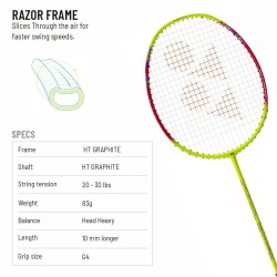 YONEX Nanoflare 002 Ability Badminton Racquet (Strung, Lime)