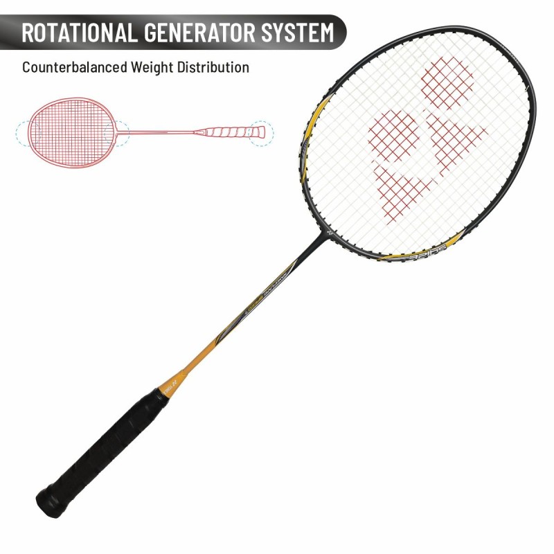 YONEX Nanoflare Speed 7 Badminton Racquet (Strung, Grey/Yellow)