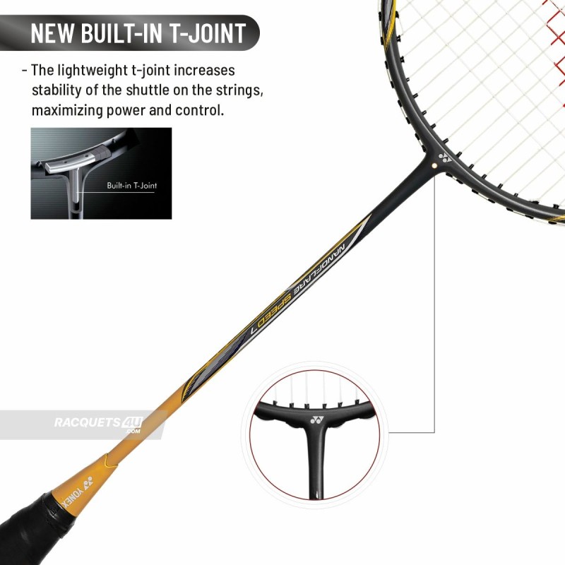YONEX Nanoflare Speed 7 Badminton Racquet (Strung, Grey/Yellow)