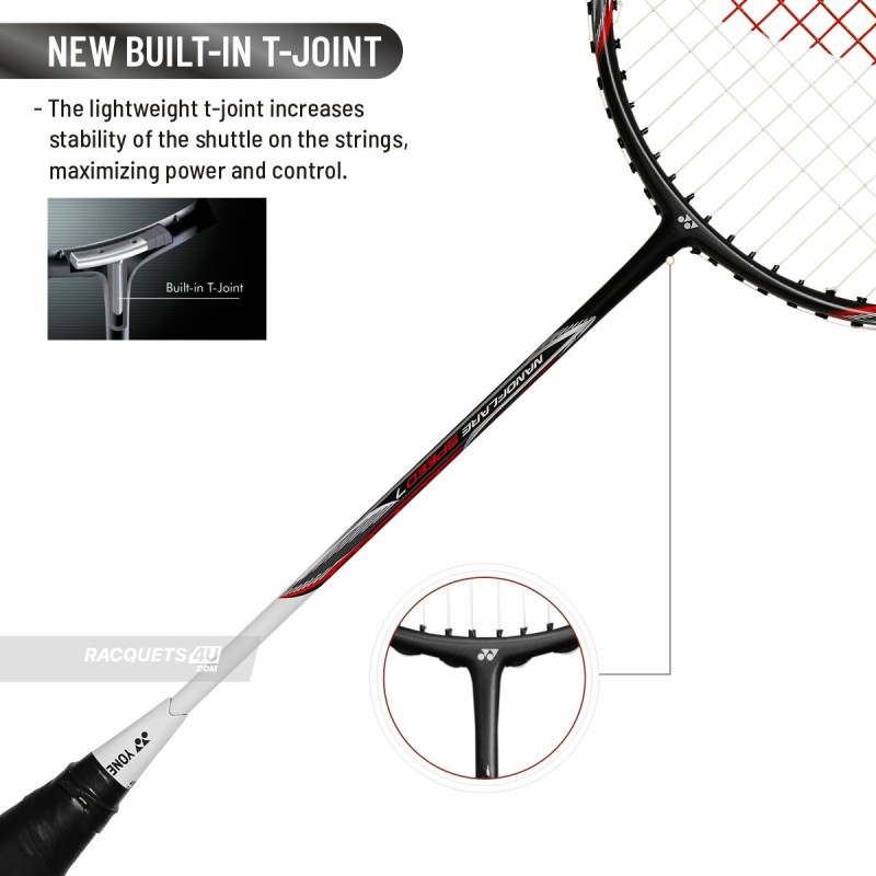YONEX Nanoflare Speed 7 Badminton Racquet (Strung, Black/White)