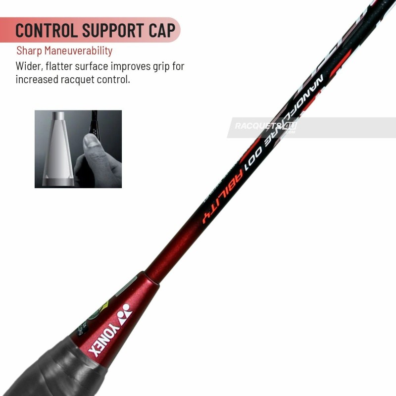YONEX Nanoflare 001 Ability Badminton Racquet (G4 Strung, Black/Red)