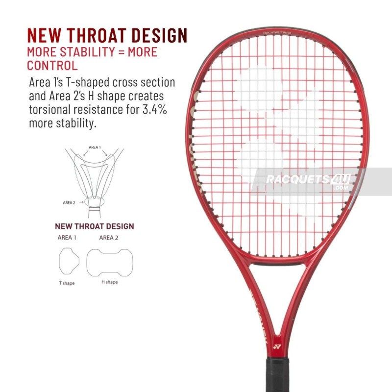 YONEX Vcore Ace Tennis Racquet (Ruby Red, Strung)